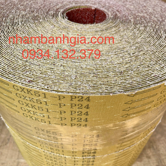 Nhám cuộn vải cứng GXK-51 cát 24, Nhám Cuộn cát 24#, Nhám cuộn 4