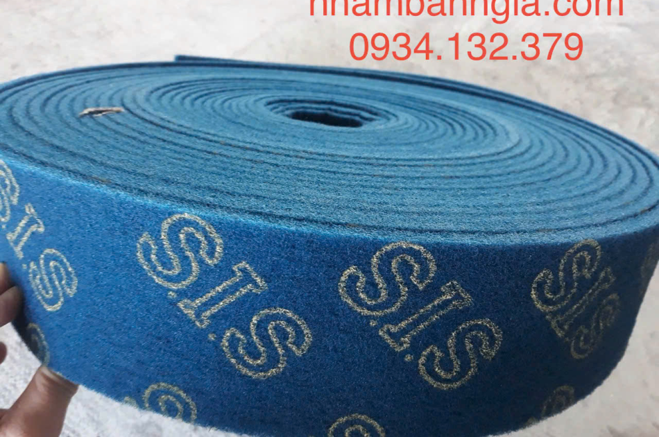 nhám nỉ xốp xanh SIS , nhám bùi nhùi xanh SIS, nhám nỉ xanh chà kim loại SIS